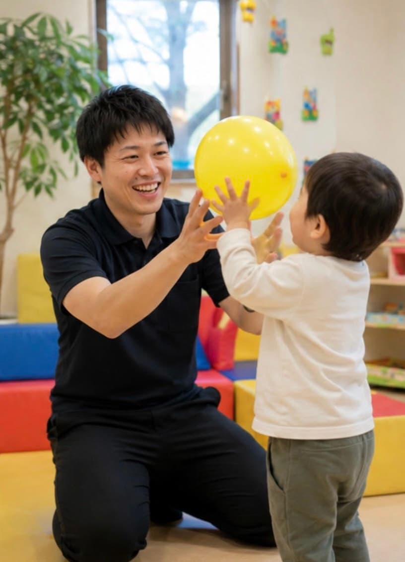 小児訪問整体の施術風景
